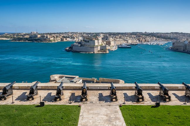 O porto de La Valleta, em Malta